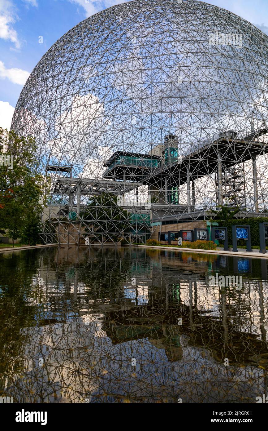 The Montreal Biosphere in Parc Jean Drapeau, Ile Sainte-Helene, Montreal, Quebec, Canada. Stock Photo