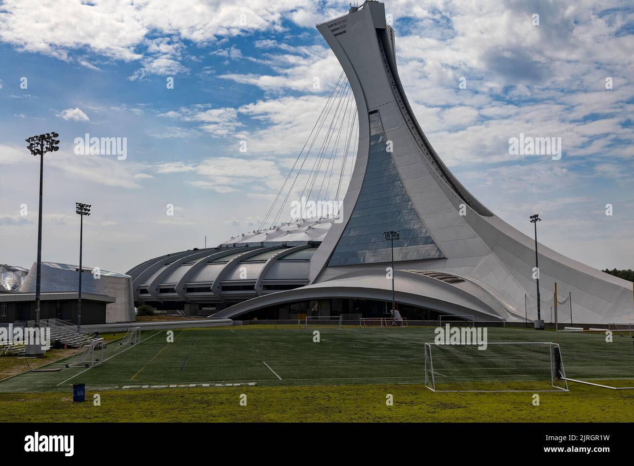 Montreal Olympic Stadium and inclined tower. Montreal Quebec Canada Stock Photo