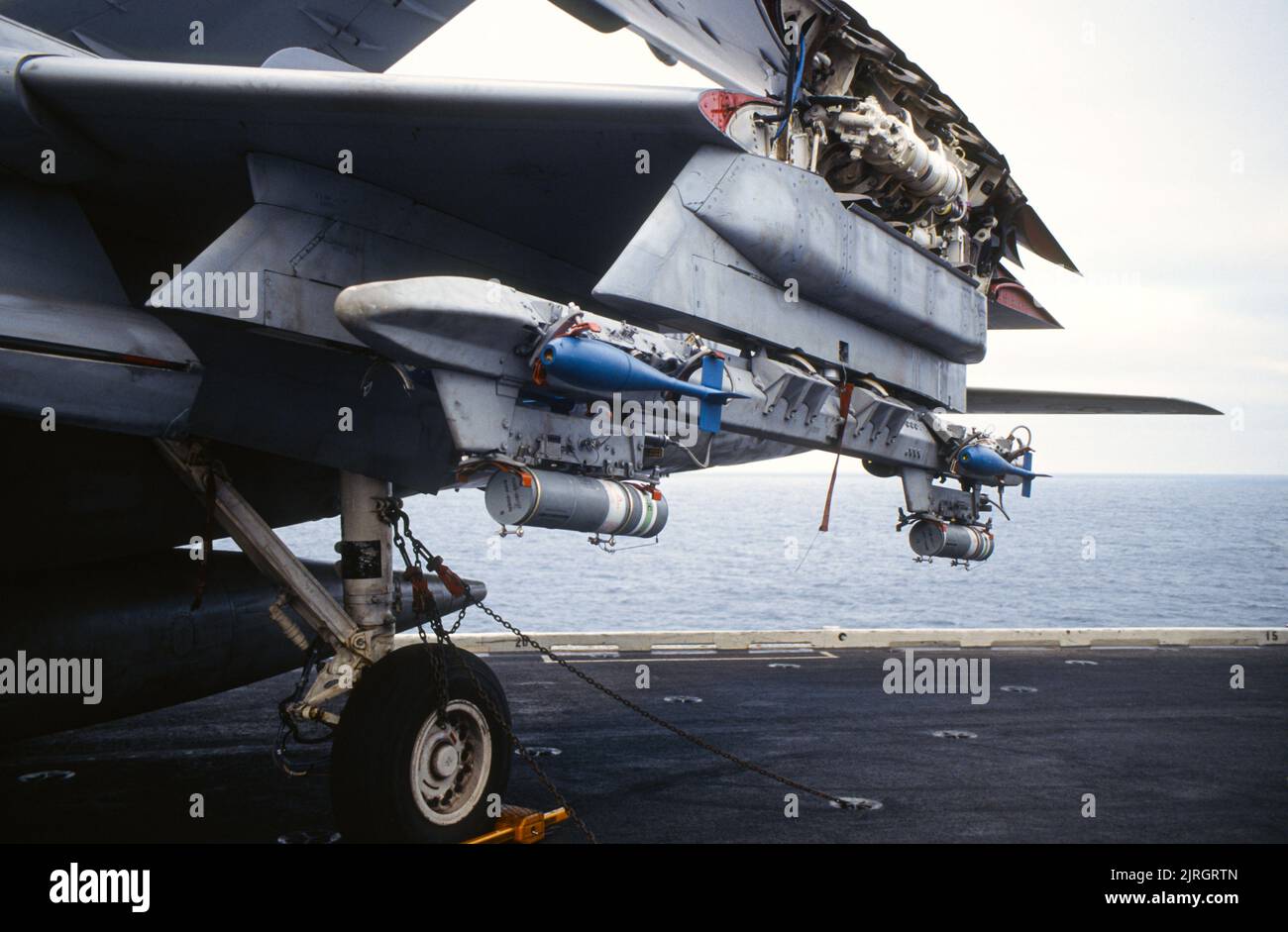 Weapons rack on a Grumman A-6 Intruder Stock Photo