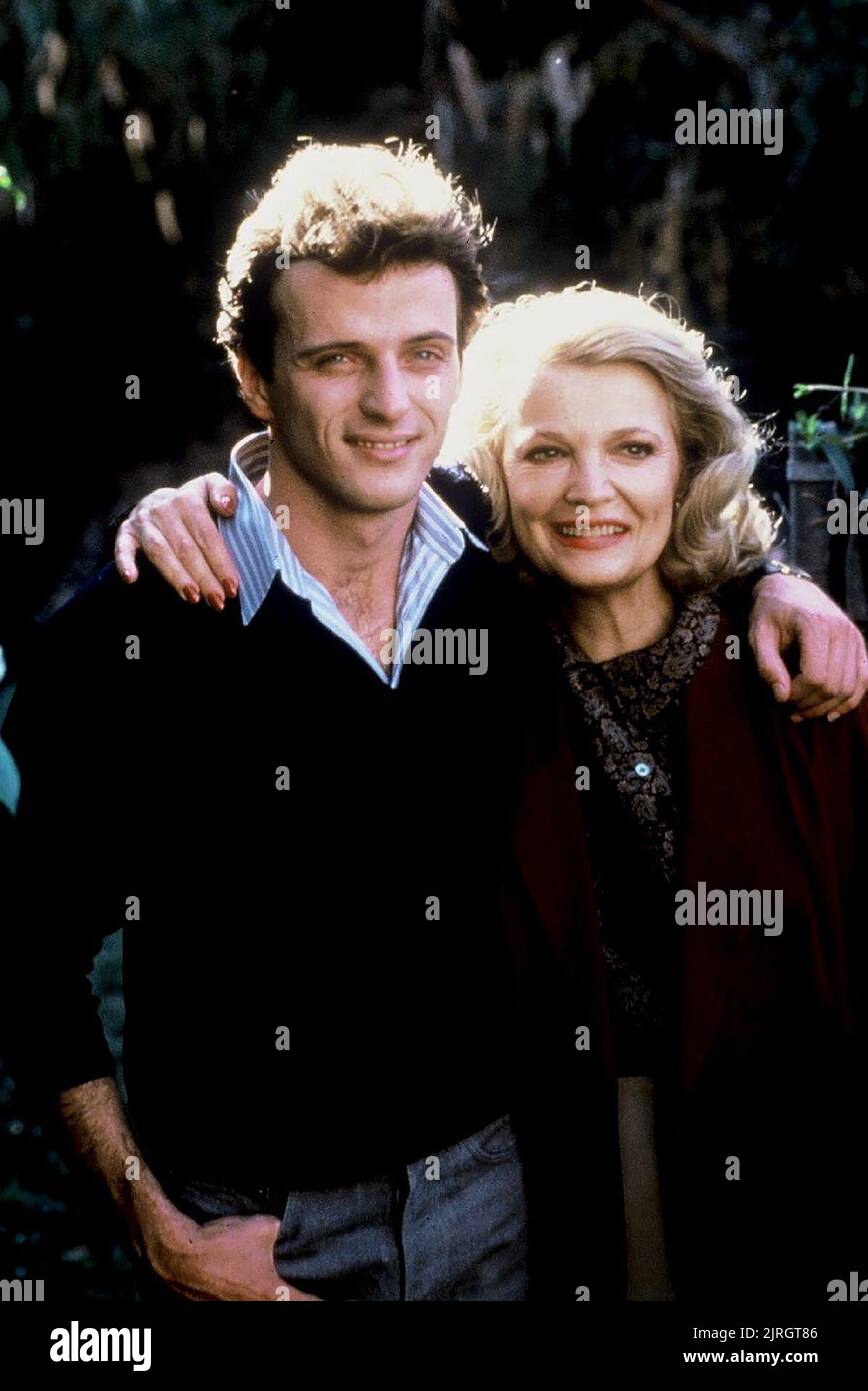 AIDAN QUINN, GENA ROWLANDS, AN EARLY FROST, 1985 Stock Photo