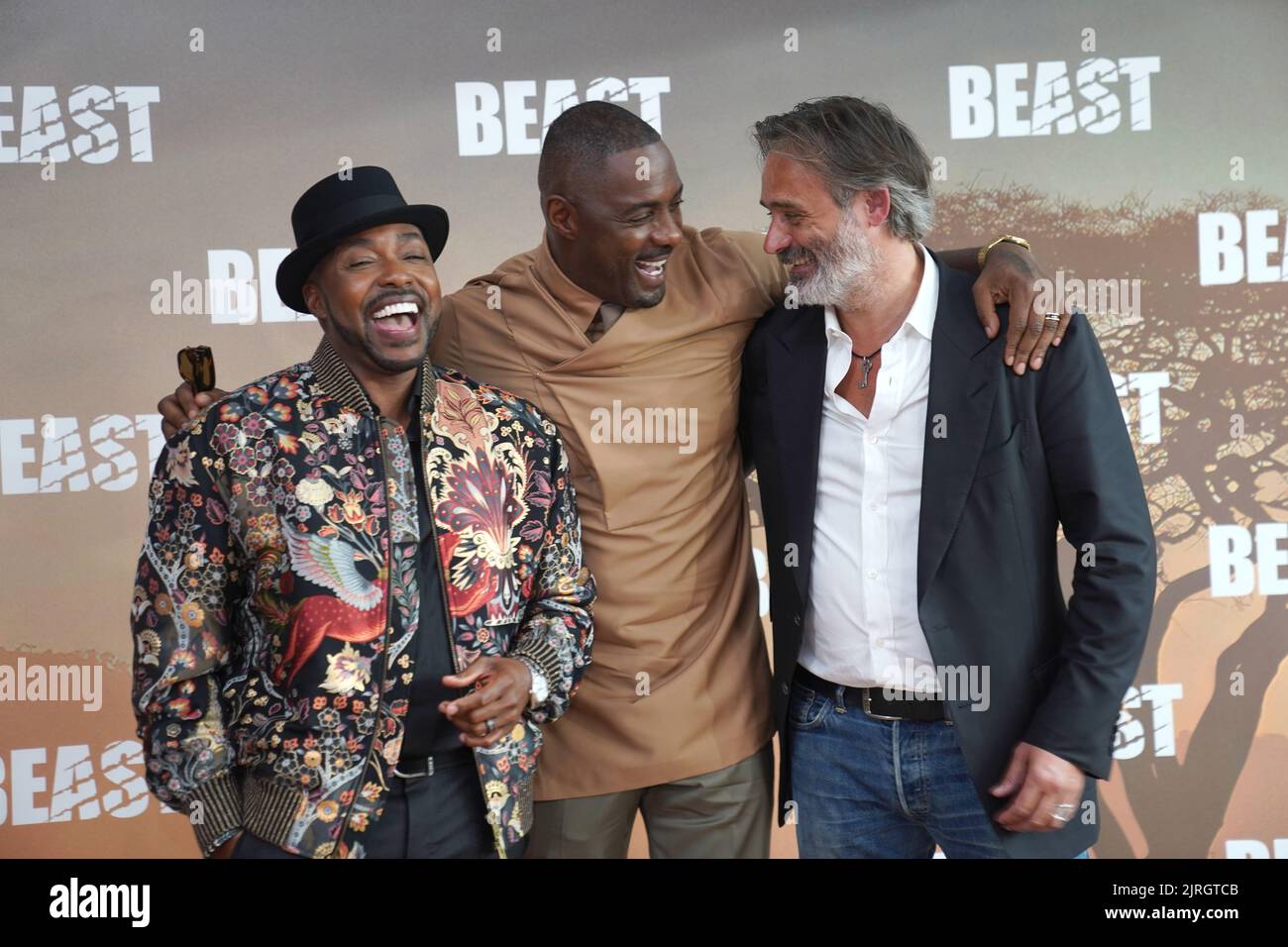 (Left to right) Will Packer, Idris Elba and Baltasar Kormakur arrive at
