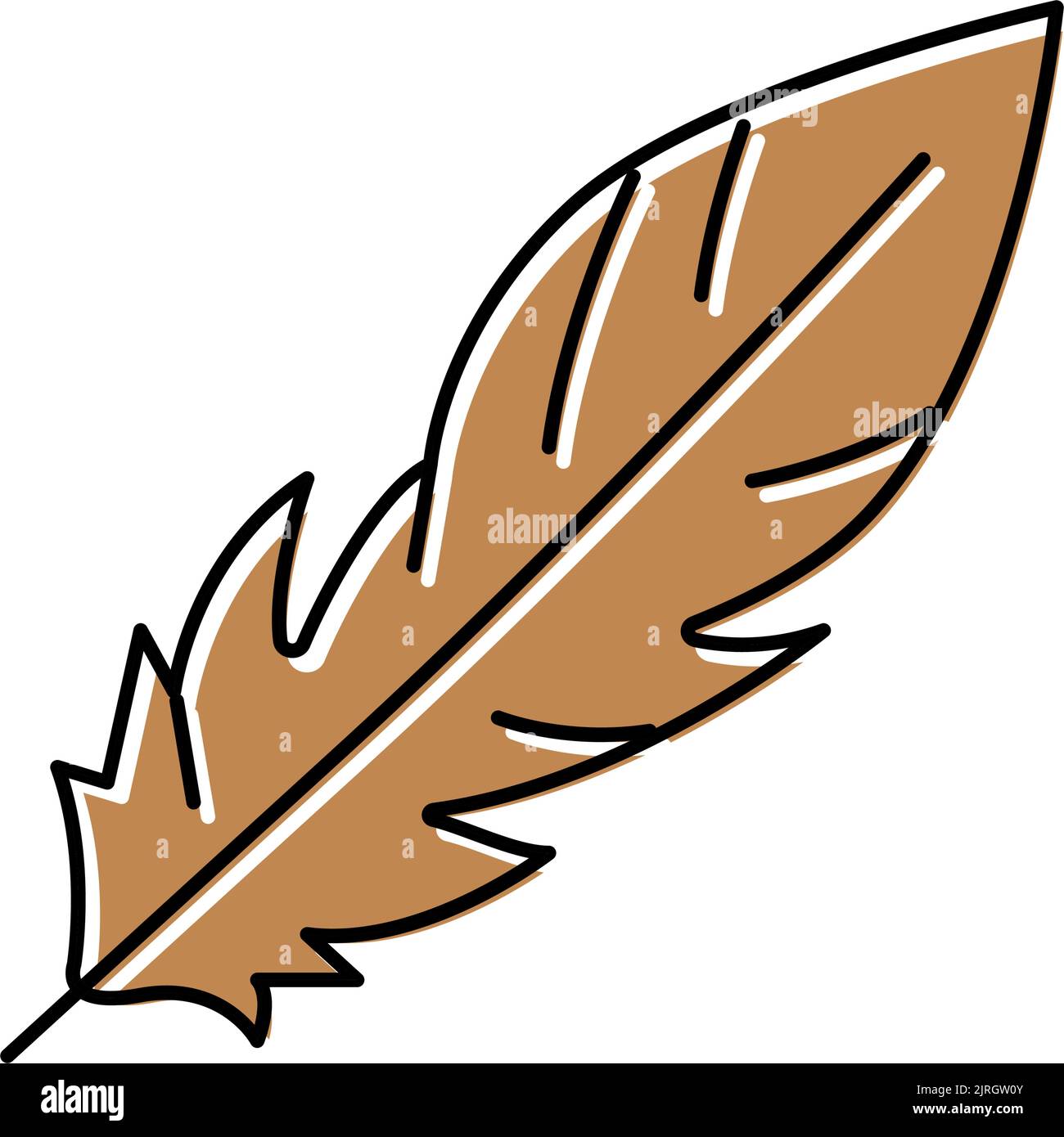 goose feather soft fluffy color icon vector illustration Stock Vector ...