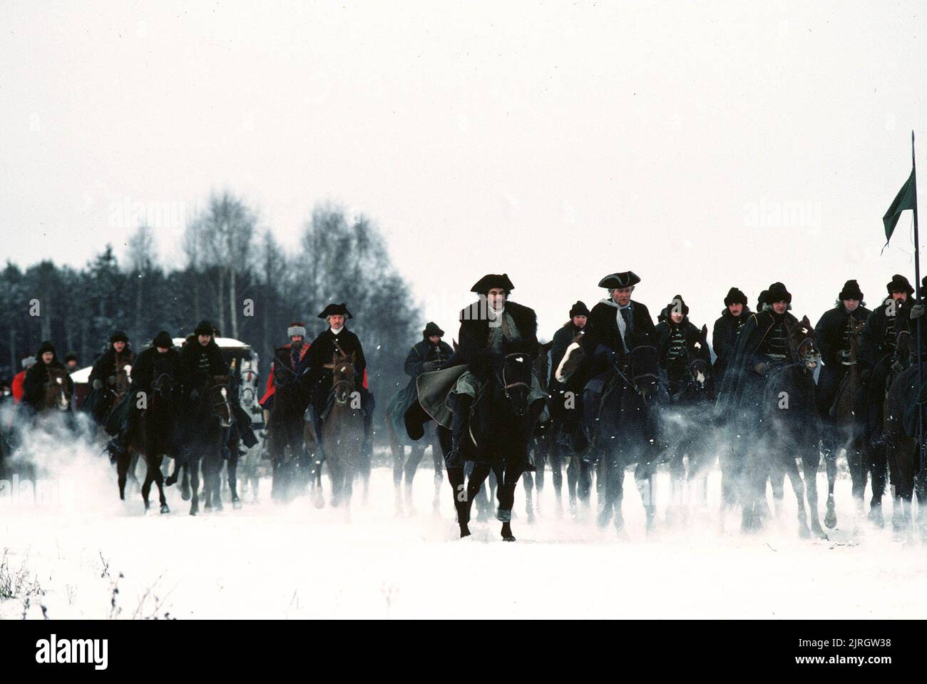 SOLDIERS ON HORSE BACK, PETER THE GREAT, 1986 Stock Photo