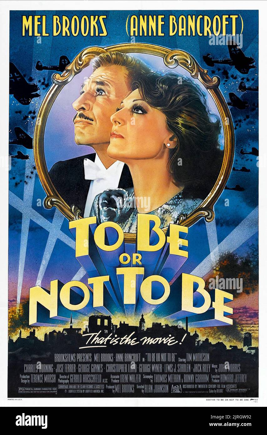 MEL BROOKS, ANNE BANCROFT, TO BE OR NOT TO BE, 1983 Stock Photo