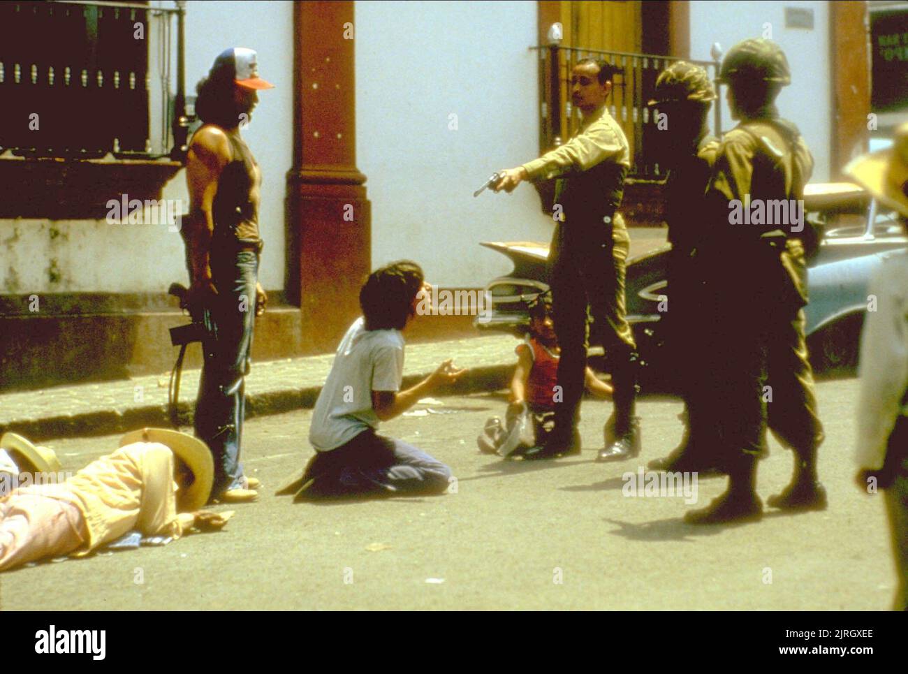 EXECUTION SCENE, SALVADOR, 1986 Stock Photo
