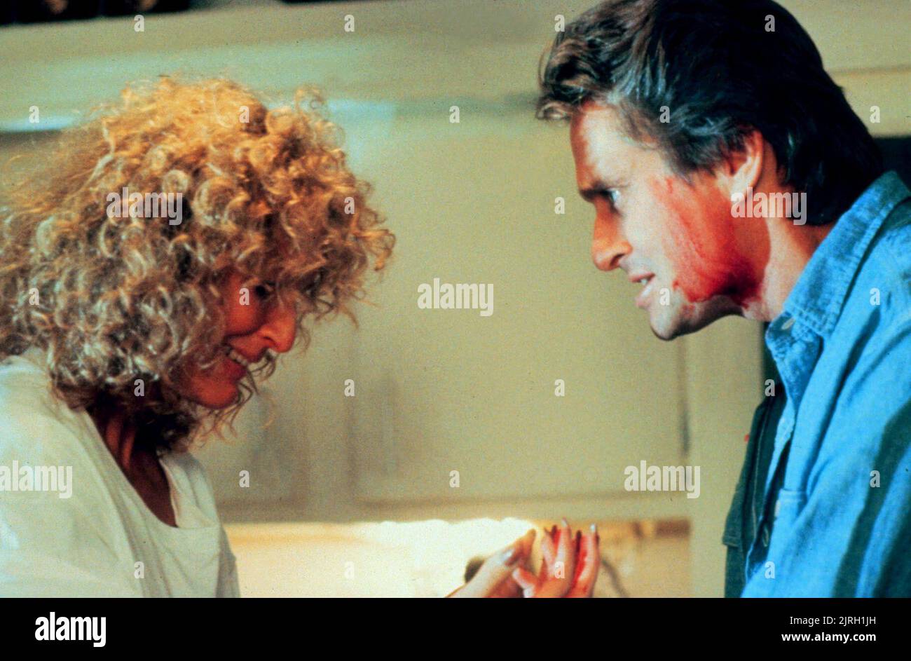 GLENN CLOSE, MICHAEL DOUGLAS, FATAL ATTRACTION, 1987 Stock Photo