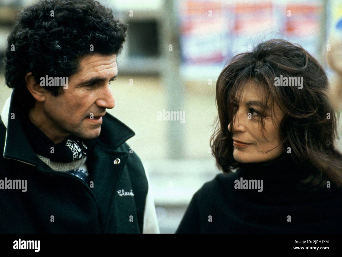 CLAUDE LELOUCH, ANOUK AIMEE, A MAN and A WOMAN 20 YEARS LATER, 1986 Stock Photo