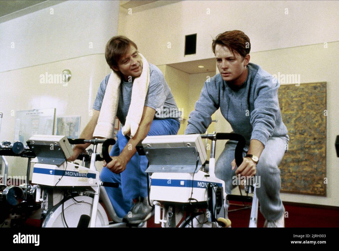 Richard jordon michael j fox the secret of my success 1987 stock