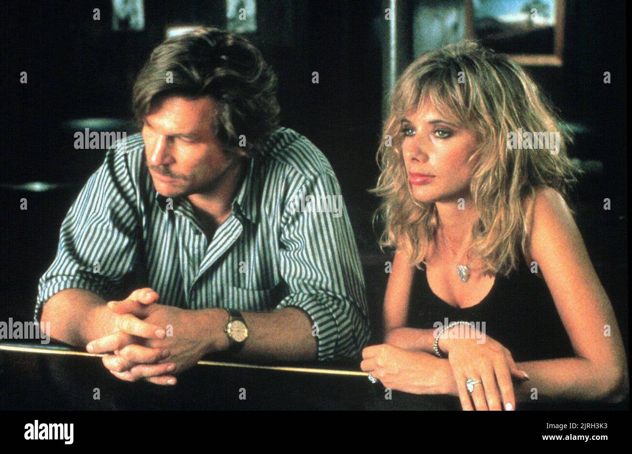 JEFF BRIDGES, ROSANNA ARQUETTE, 8 MILLION WAYS TO DIE, 1986 Stock Photo