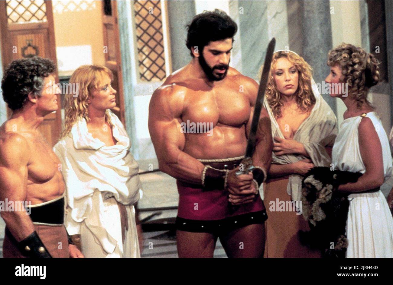 LOU FERRIGNO, SYBIL DANNING, THE SEVEN MAGNIFICENT GLADIATORS, 1983 Stock Photo