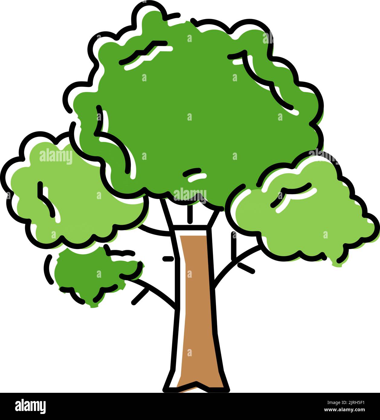 tree wood timber color icon vector illustration Stock Vector Image ...
