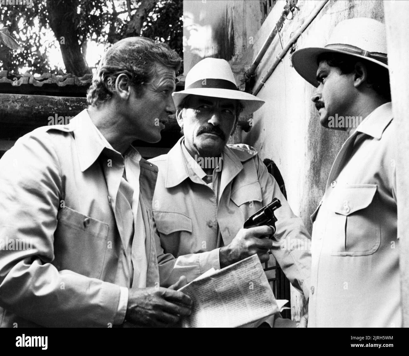 ROGER MOORE, GREGORY PECK, MARC ZUBER, THE SEA WOLVES: THE LAST CHARGE OF THE CALCUTTA LIGHT HORSE, 1980 Stock Photo