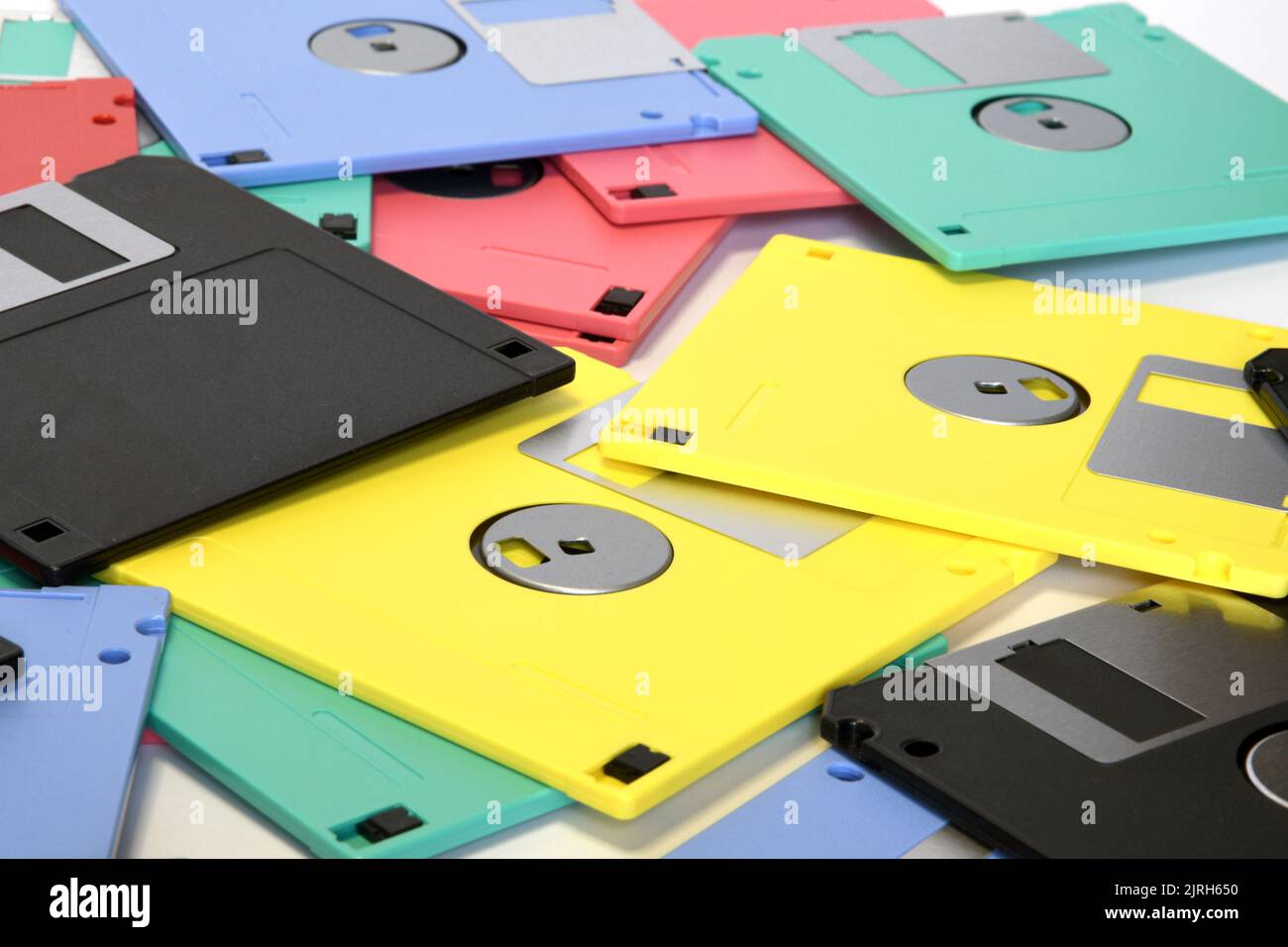 colored floppy diskettes isolated on white Stock Photo Alamy