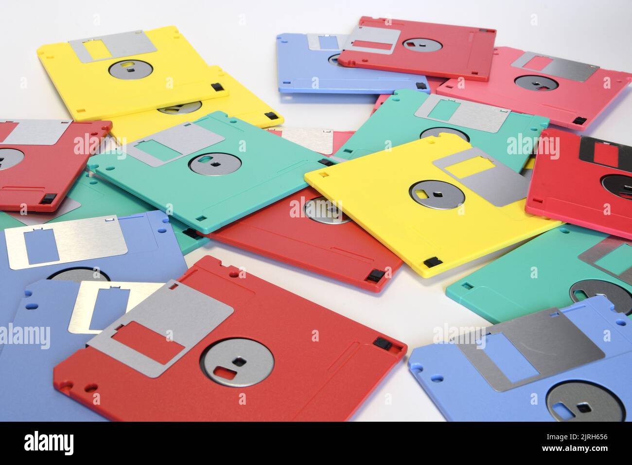 old floppy diskettes isolated on white Stock Photo Alamy