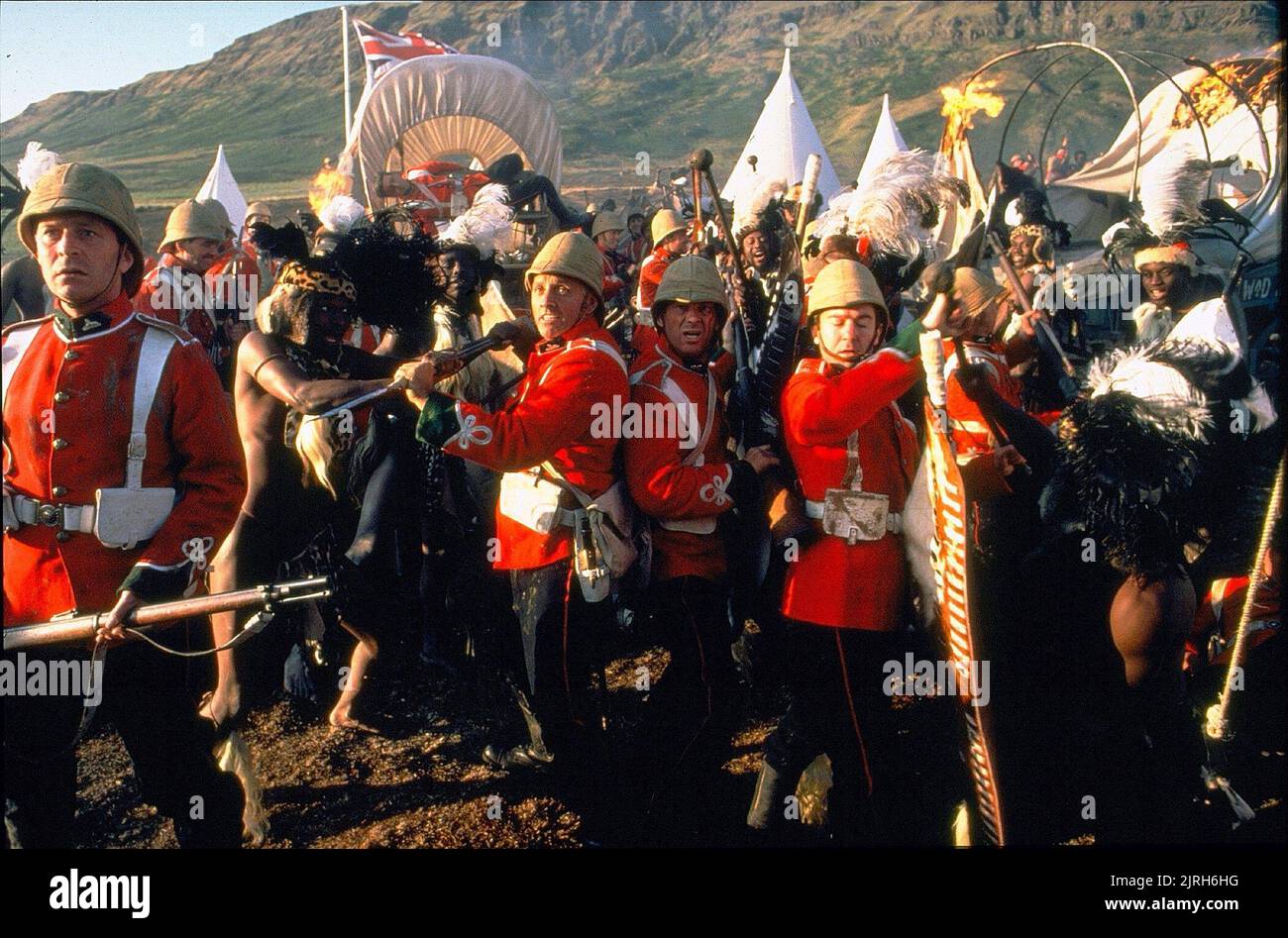 THE FIRST ZULU WAR SCENE, MONTY PYTHON'S THE MEANING OF LIFE, 1983 Stock Photo
