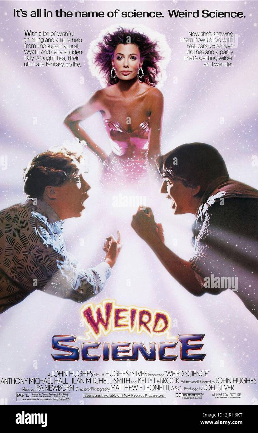 MOVIE POSTER, WEIRD SCIENCE, 1985 Stock Photo
