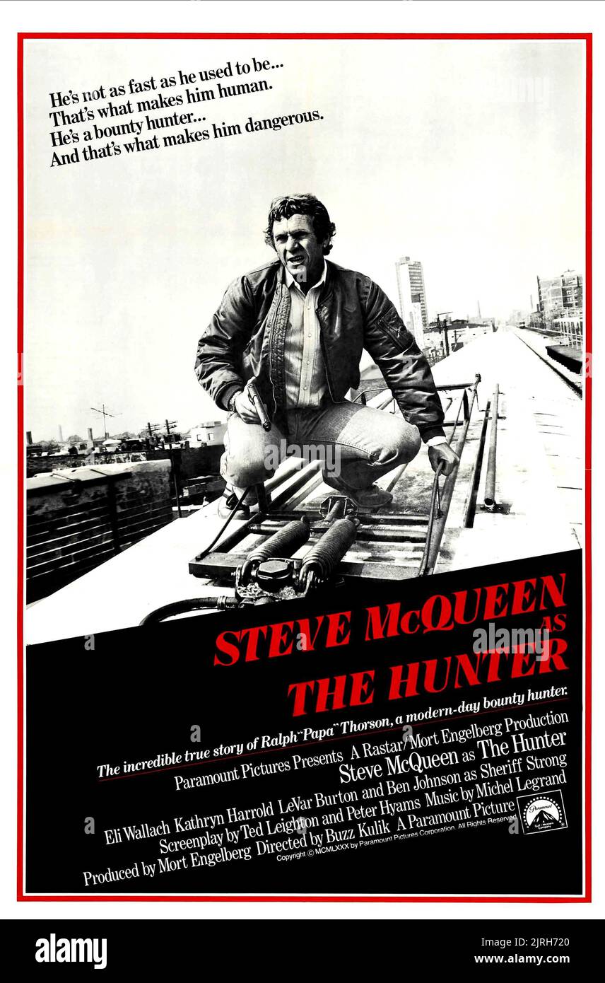 STEVE MCQUEEN, THE HUNTER, 1980 Stock Photo