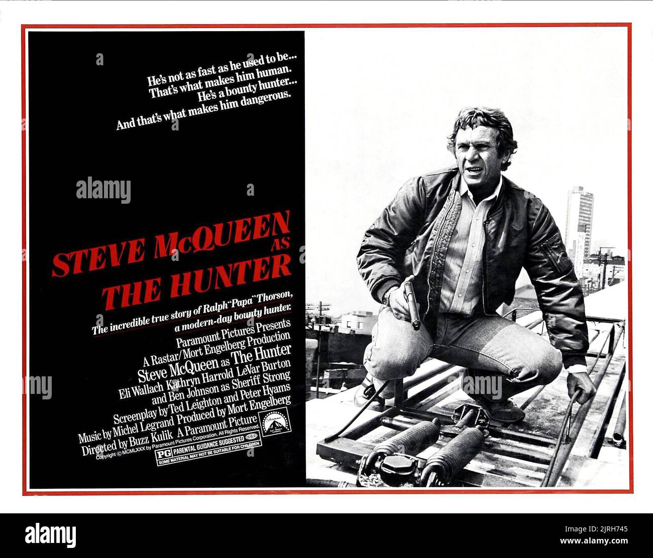 STEVE MCQUEEN, THE HUNTER, 1980 Stock Photo