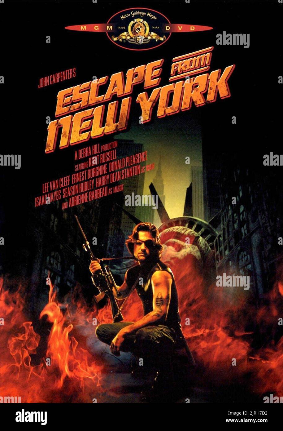 KURT RUSSELL POSTER, ESCAPE FROM NEW YORK, 1981 Stock Photo