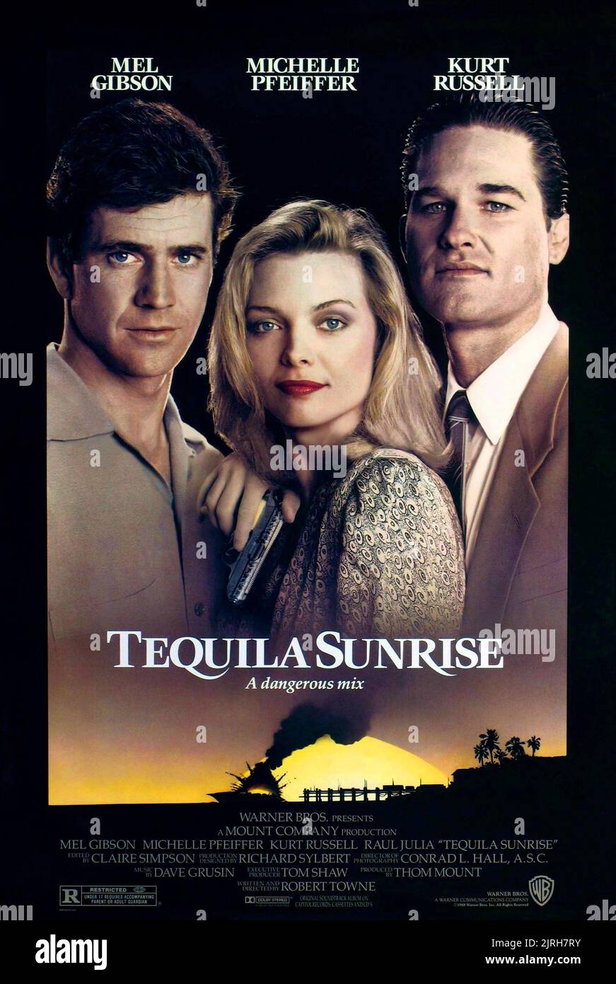 MEL GIBSON, MICHELLE PFEIFFER, KURT RUSSELL POSTER, TEQUILA SUNRISE