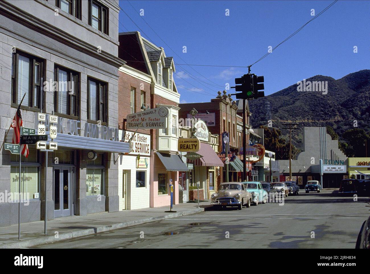 HILL VALLEY HIGH STREET, BACK TO THE FUTURE, 1985 Stock Photo Alamy