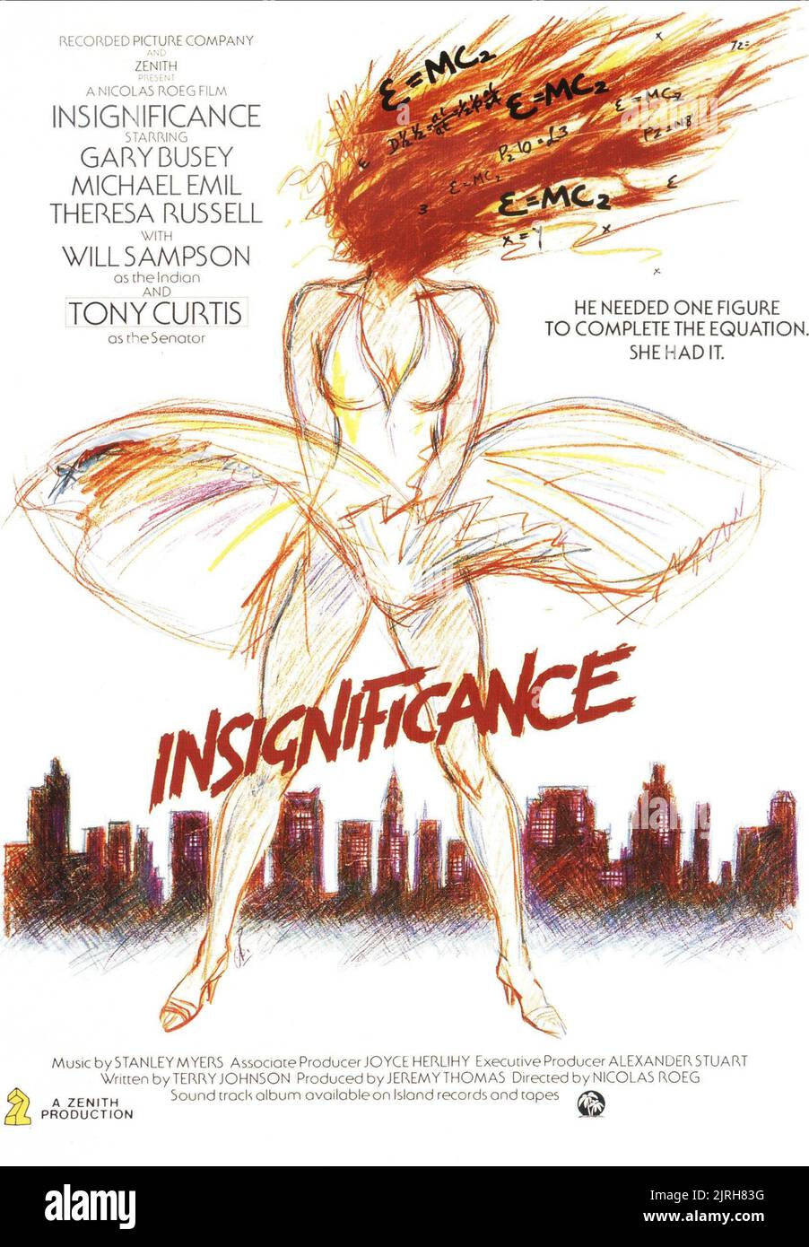 MOVIE POSTER, INSIGNIFICANCE, 1985 Stock Photo