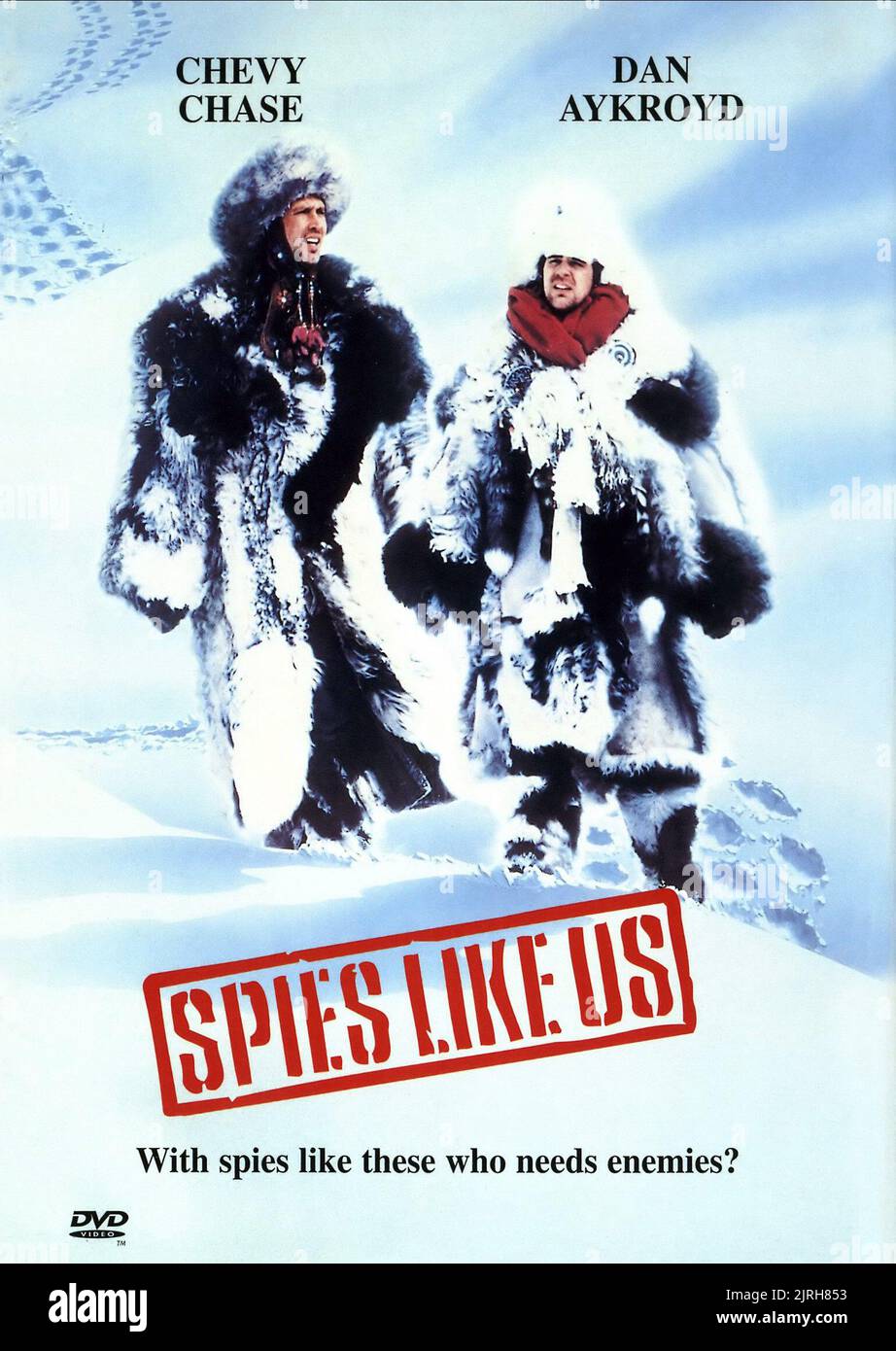 CHEVY CHASE, DAN AYKROYD POSTER, SPIES LIKE US, 1985 Stock Photo