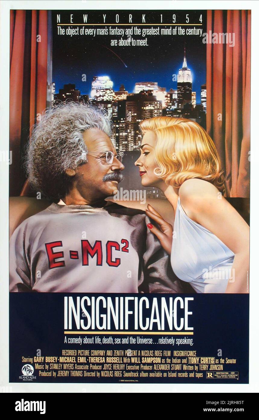MICHAEL EMIL, THERESA RUSSELL POSTER, INSIGNIFICANCE, 1985 Stock Photo
