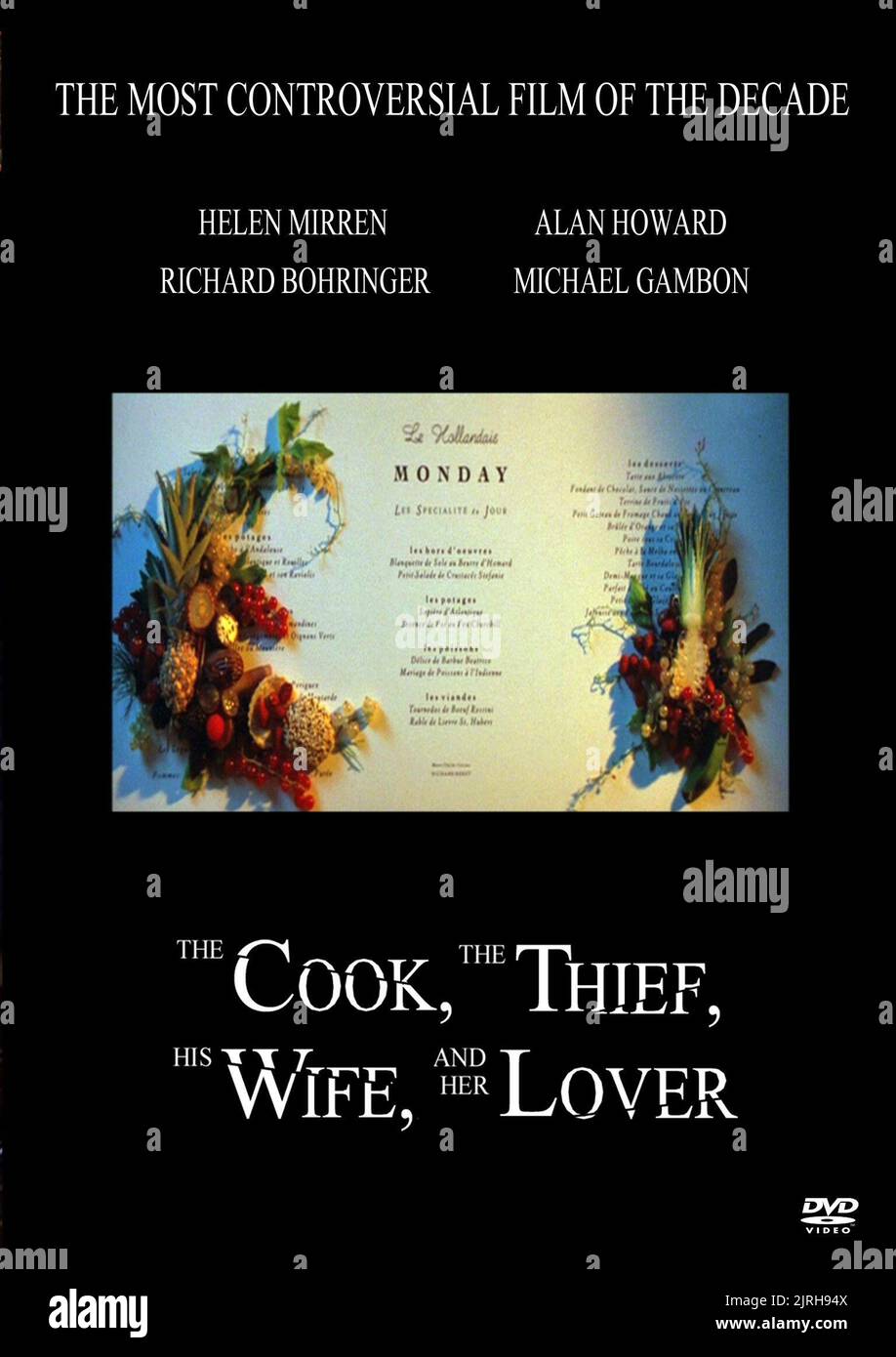 MOVIE POSTER, THE COOK THE THIEF HIS WIFE and HER LOVER, 1989 Stock Photo Alamy
