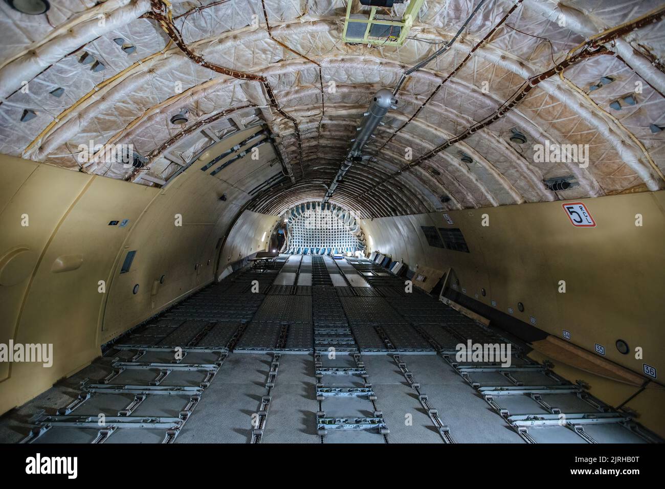 Inside the cargo bay of the aircraft Stock Photo Alamy