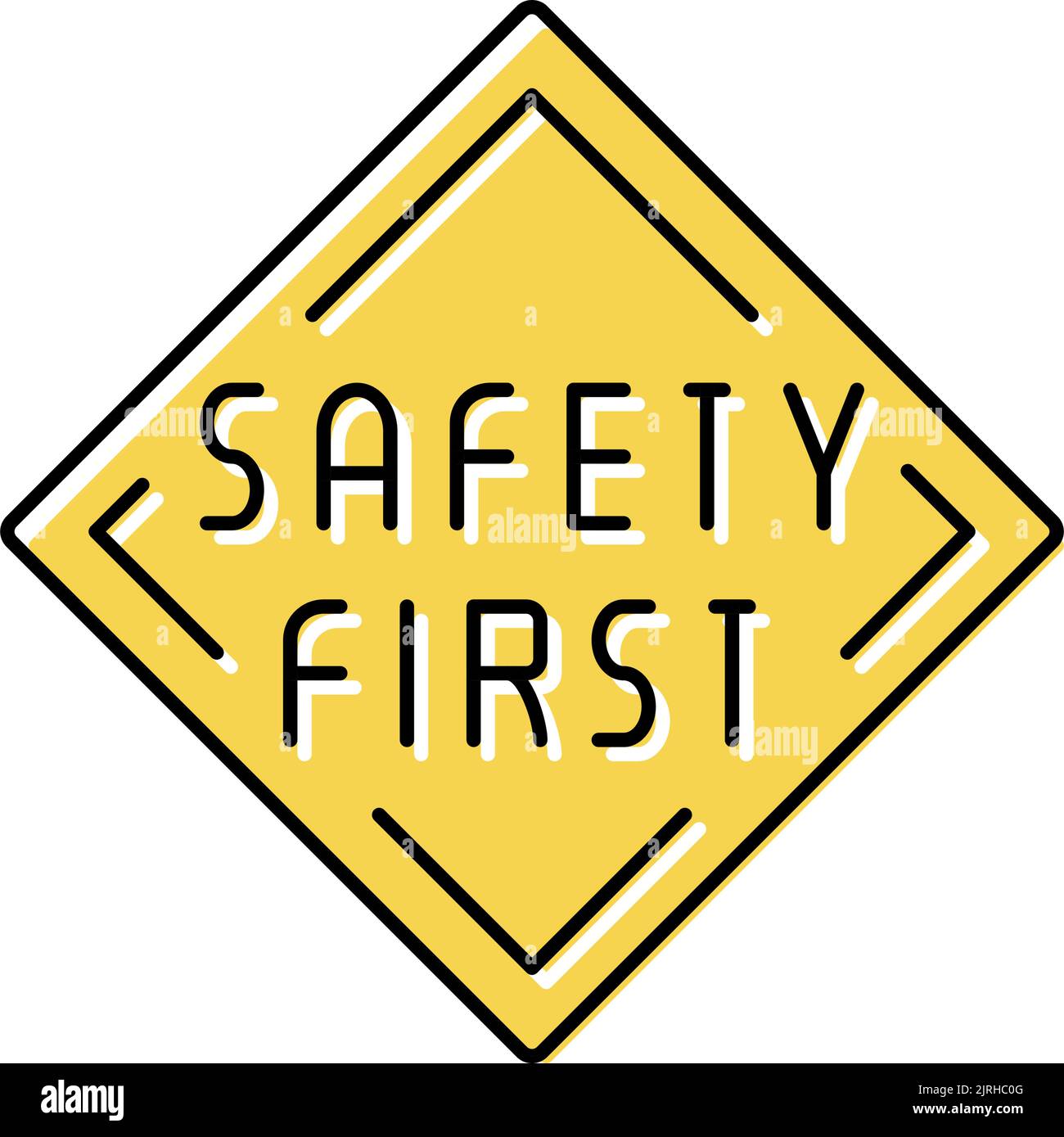 Safety Road Sign Color Icon Vector Illustration Stock Vector Image Safety Road Sign Color Icon Vector Illustration Stock Vector Image