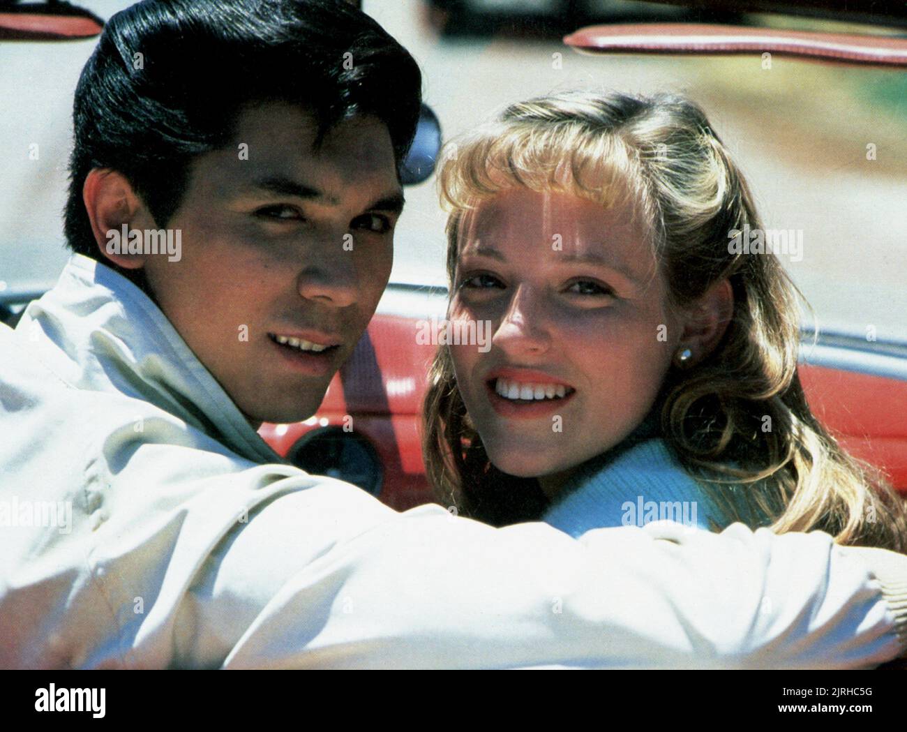 LOU DIAMOND PHILLIPS, DONNA LUDWIG, LA BAMBA, 1987 Stock Photo