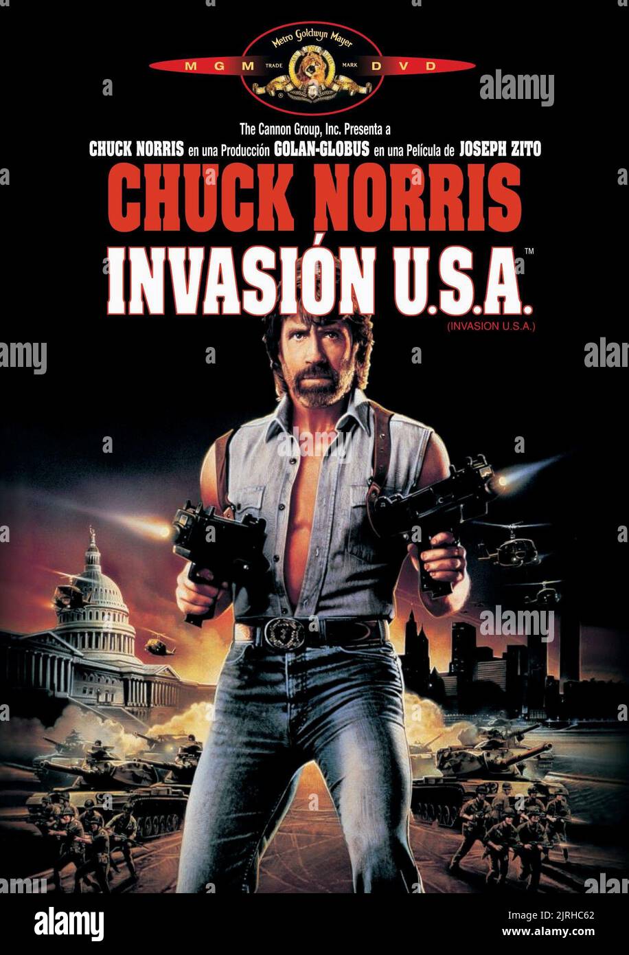 CHUCK NORRIS POSTER, INVASION U.S.A, 1985 Stock Photo