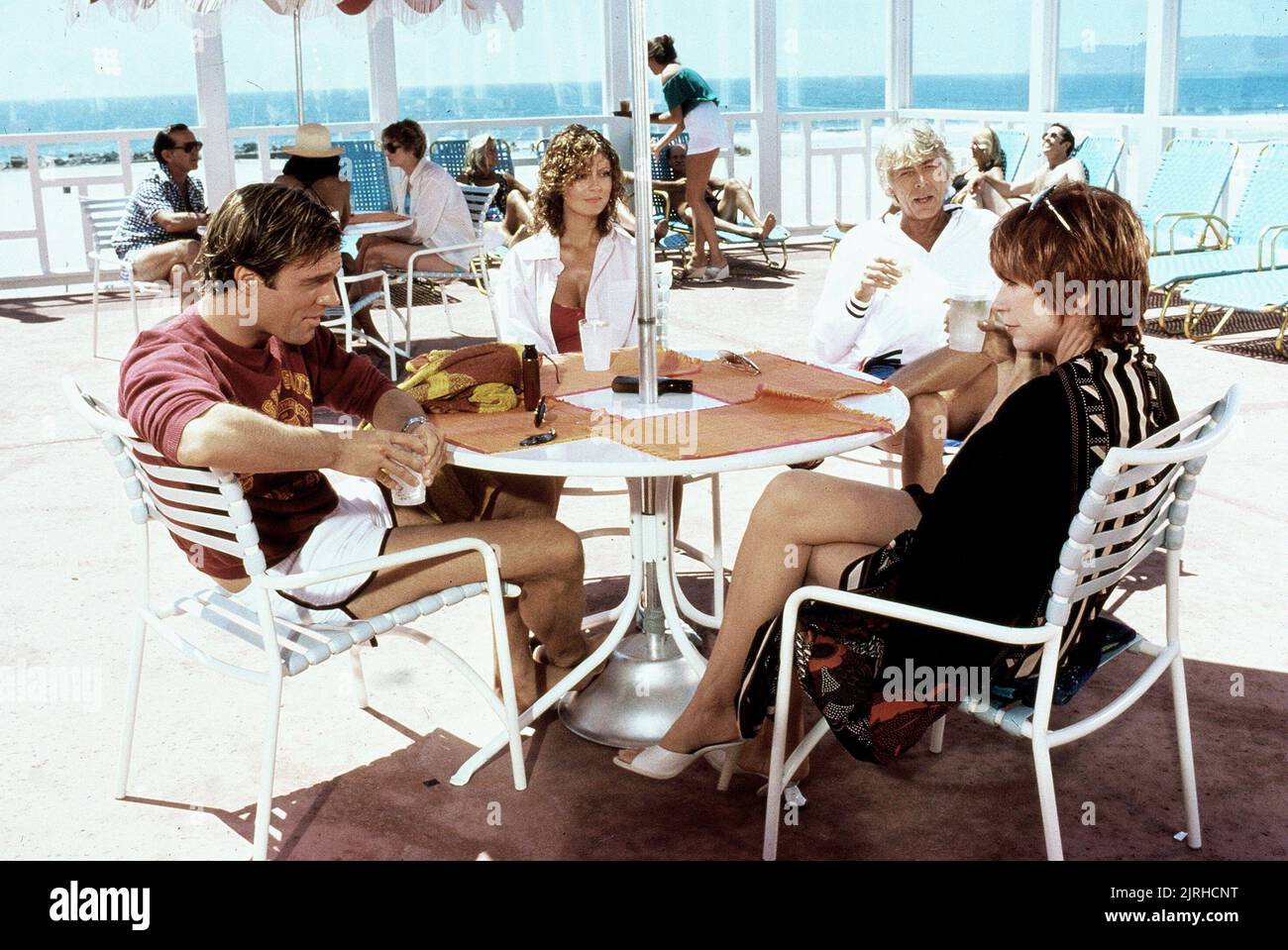 STEPHEN COLLINS, SUSAN SARANDON, JAMES COBURN, SHIRLEY MACLAINE, LOVING COUPLES, 1980 Stock Photo