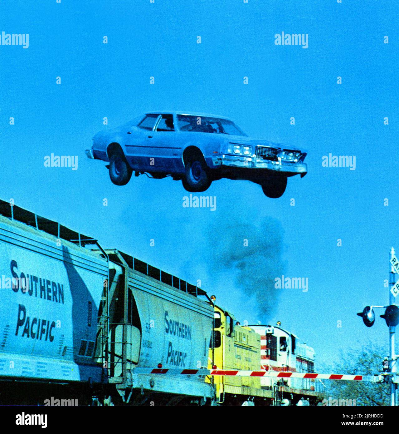 Car jumping train hi-res stock photography and images - Alamy