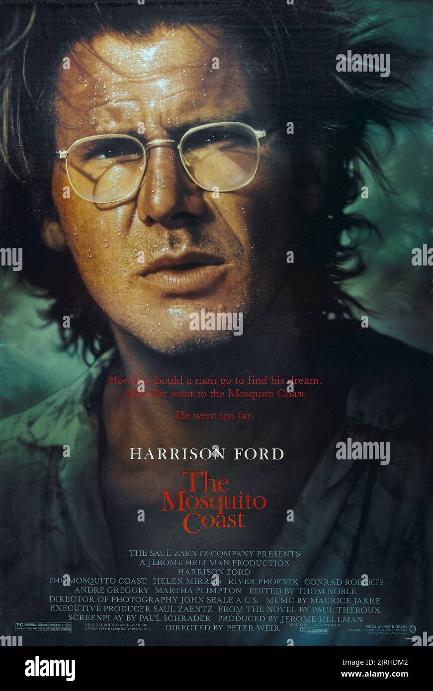 HARRISON FORD POSTER, THE MOSQUITO COAST, 1986 Stock Photo Alamy