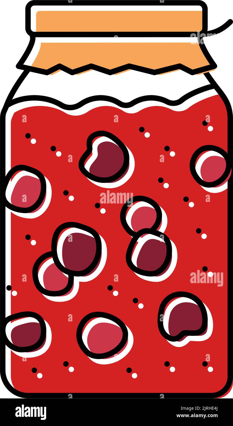 cherry jam color icon vector illustration Stock Vector Image & Art Alamy