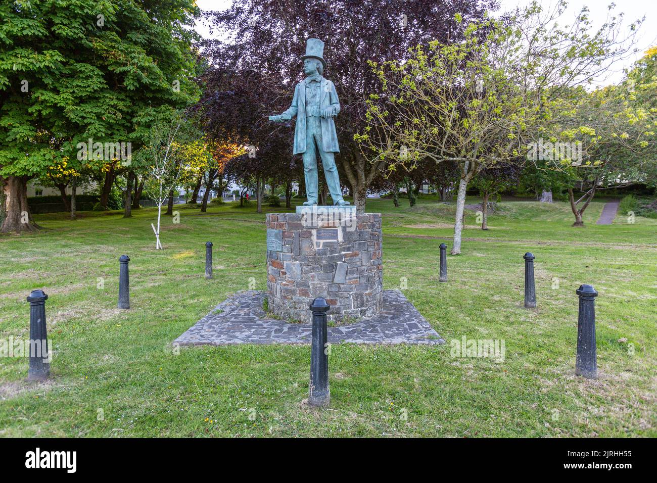 Statue of Isambard Kingdom Brunel, Neyland, Pembrokeshire, Wales, UK Stock Photo