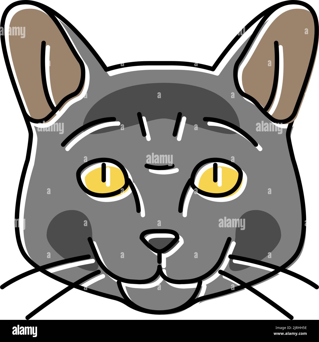 Russian tabby cat Stock Vector Images Alamy