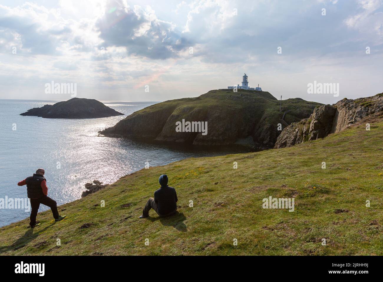 Lighthouse, Strumble Head, Pembrokeshire, , Wales, UK Stock Photo