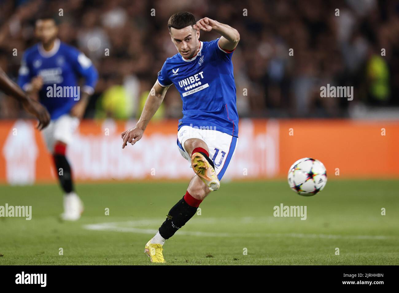 EINDHOVEN Thomas Lawrence of Rangers FC during the UEFA Champions