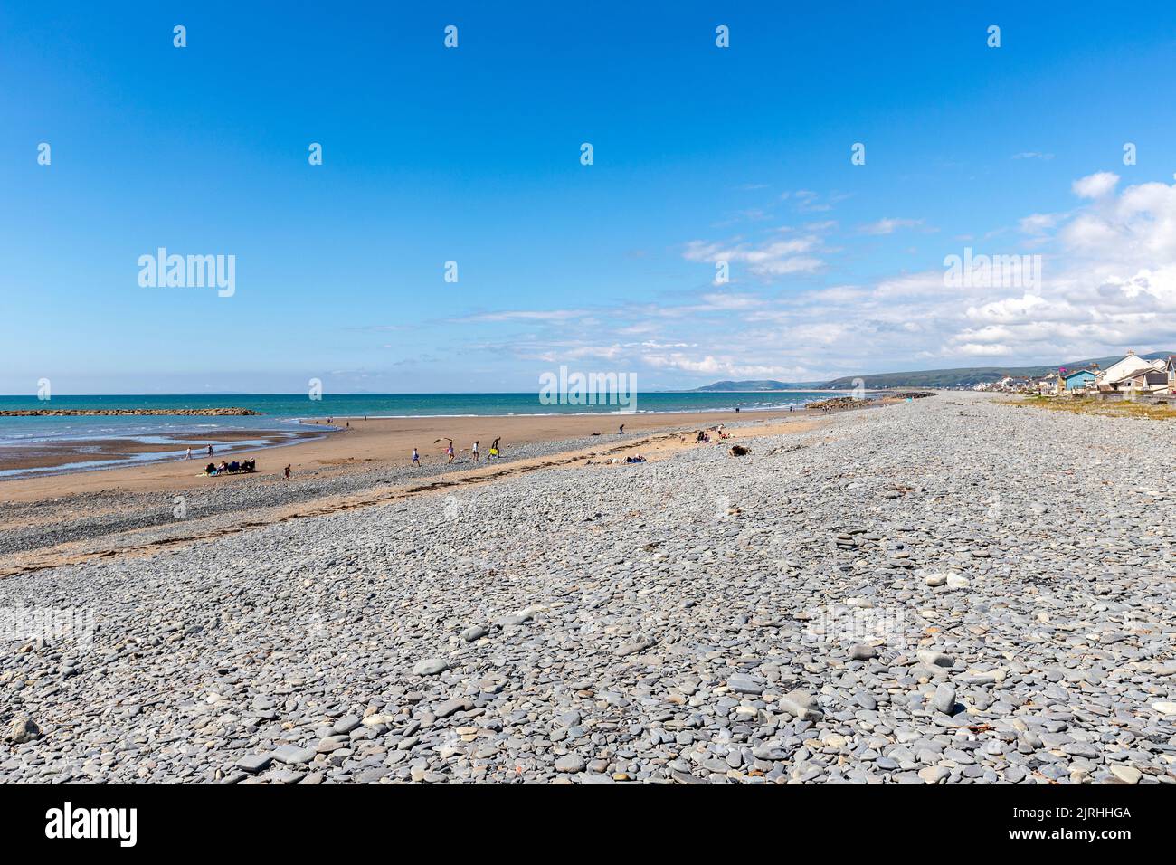 Borth Beach, Borth, Ceredigion, Mid Wales, Wales, UK Stock Photo