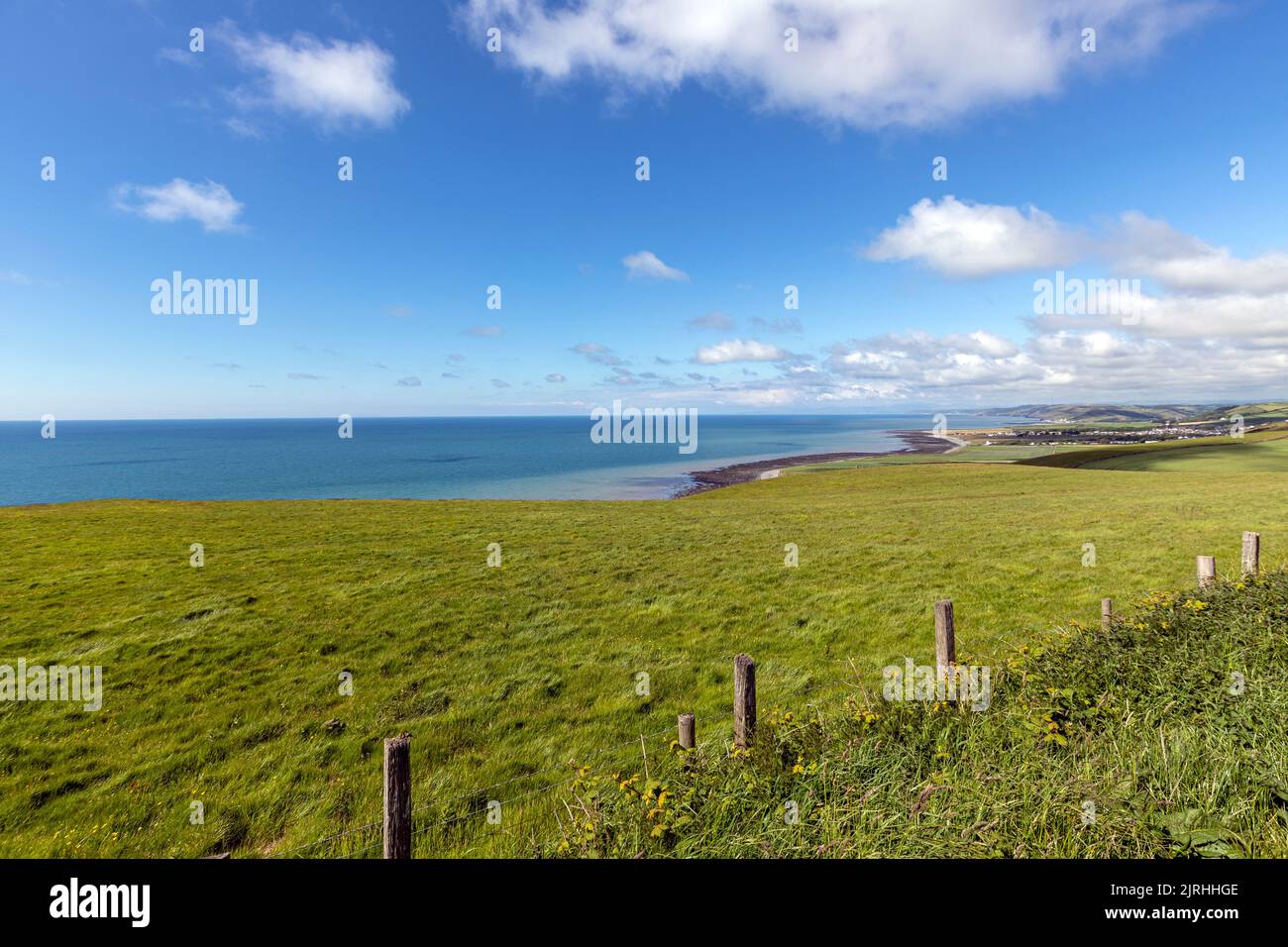 Coast in Llanon, Wales, UK Stock Photo