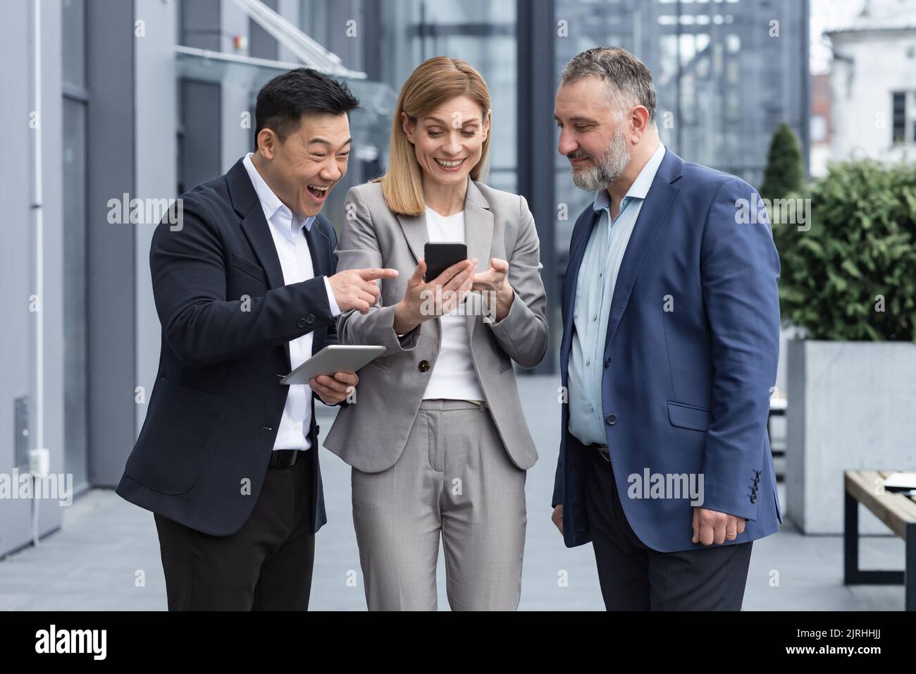 Employees video meeting fun hi-res stock photography and images - Alamy