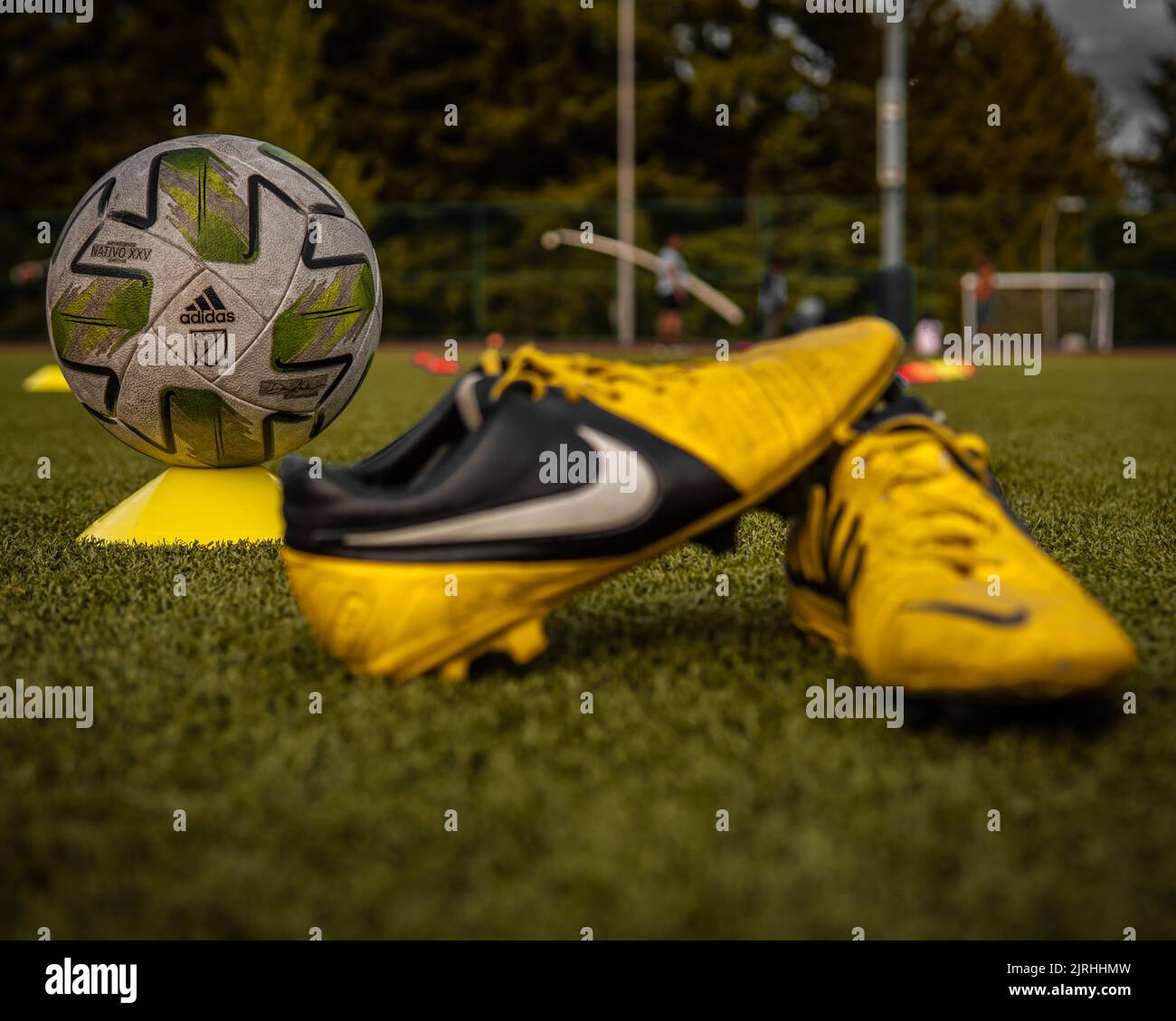 Soccer ball sport shoes on hi-res stock photography and images - Alamy