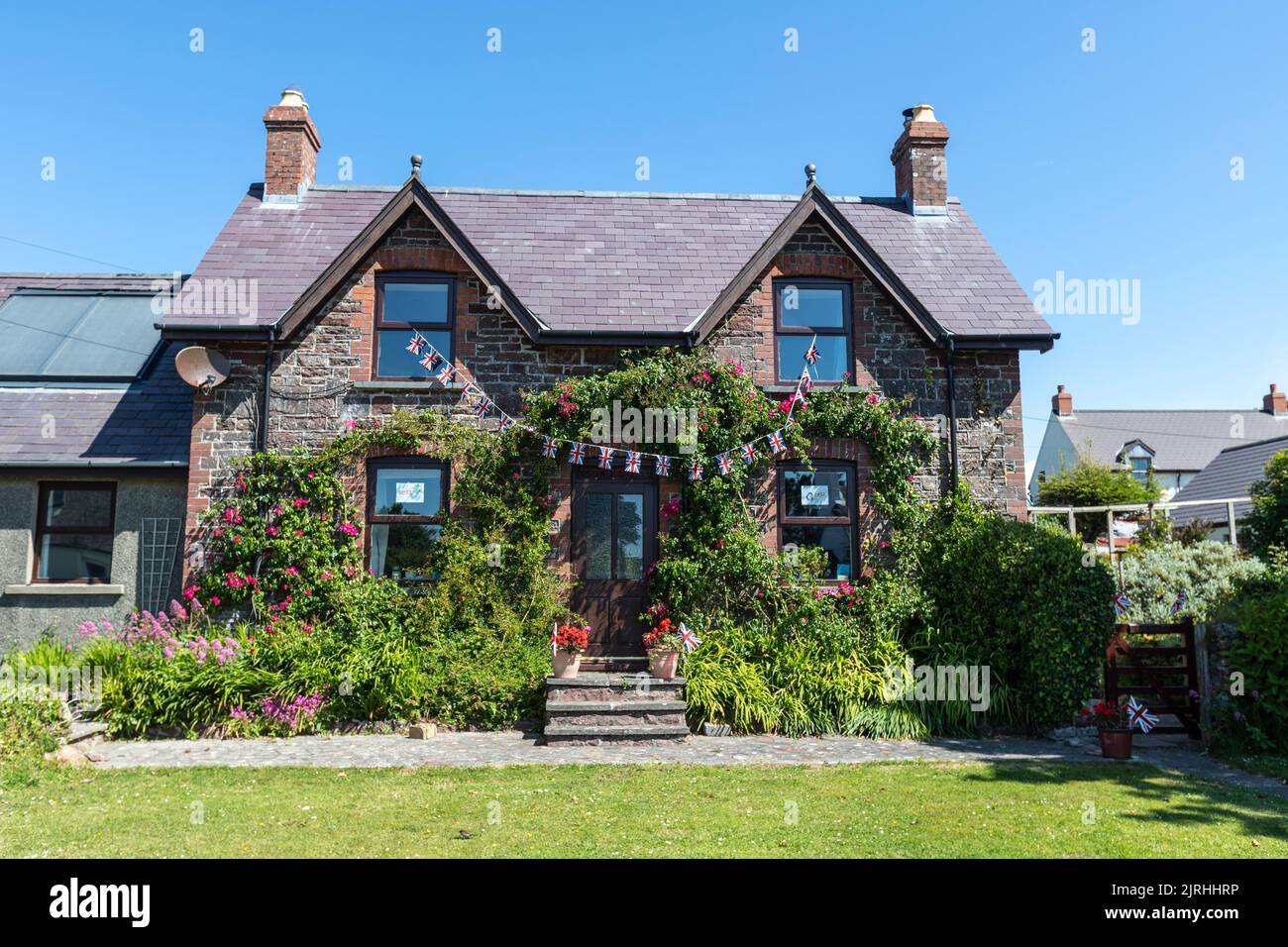 Village cottage house in Marloes, Pembrokeshire, Wales, UK Stock Photo