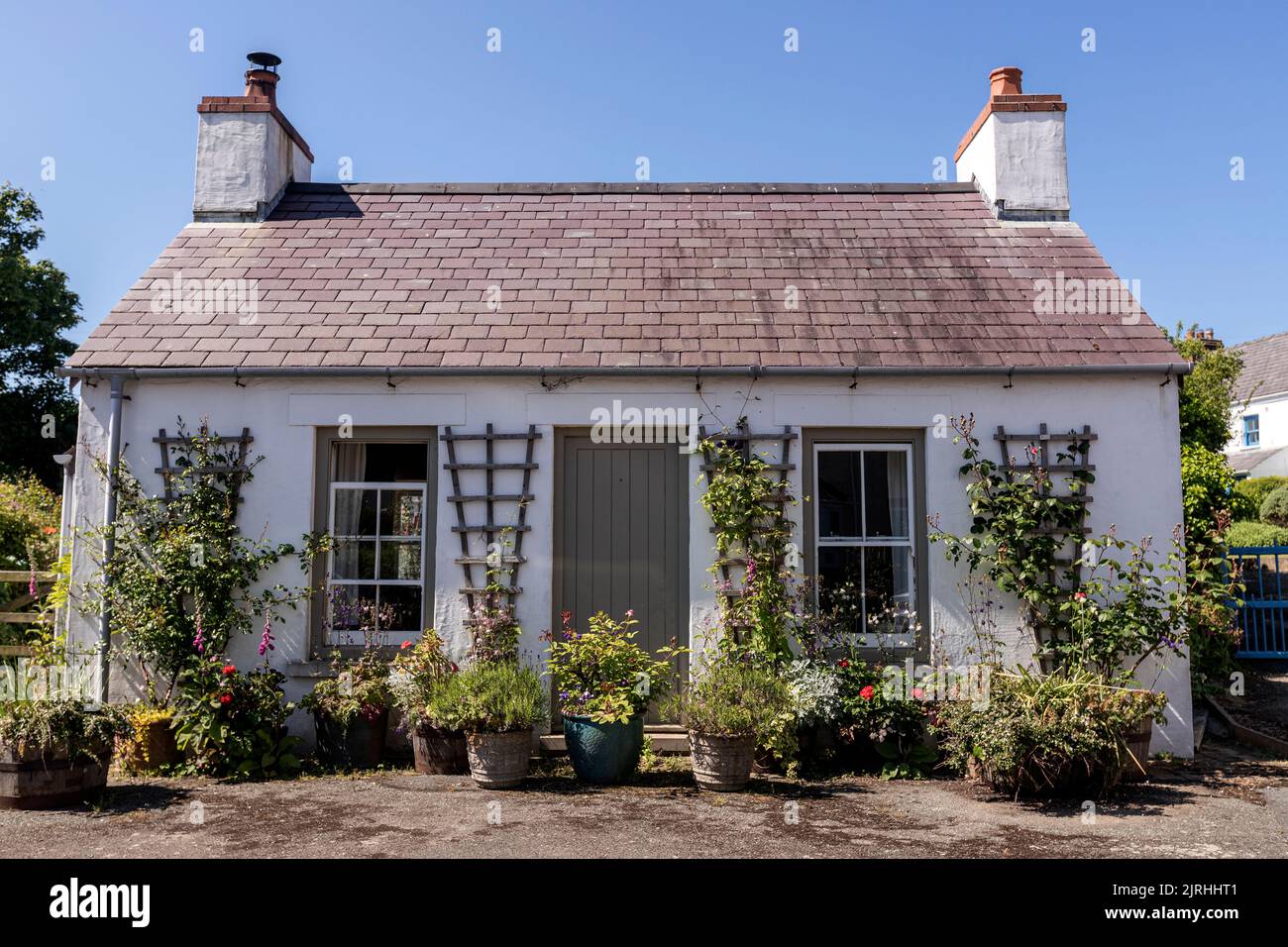 Village cottage house in Marloes, Pembrokeshire, Wales, UK Stock Photo