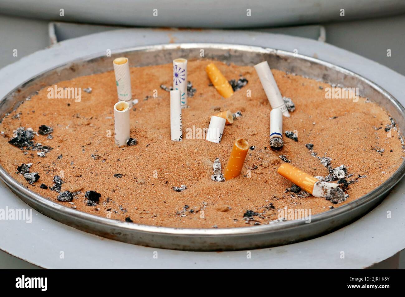 cigarette ash bin for proper bud waste disposal Stock Photo Alamy