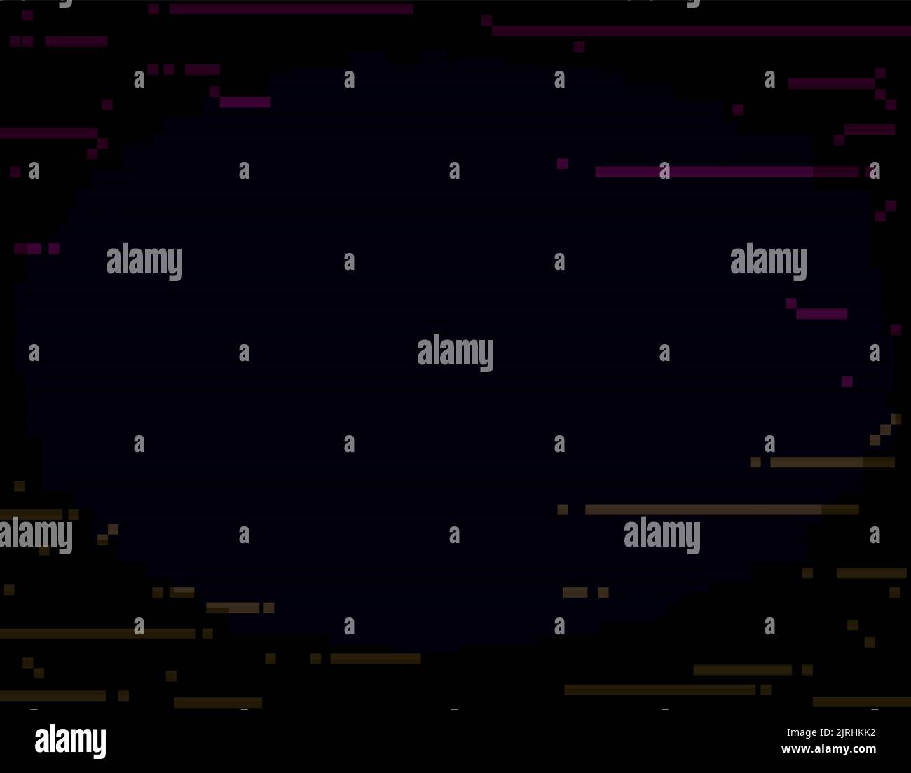 Black background template with pink and yellow pixels shower and dark ...