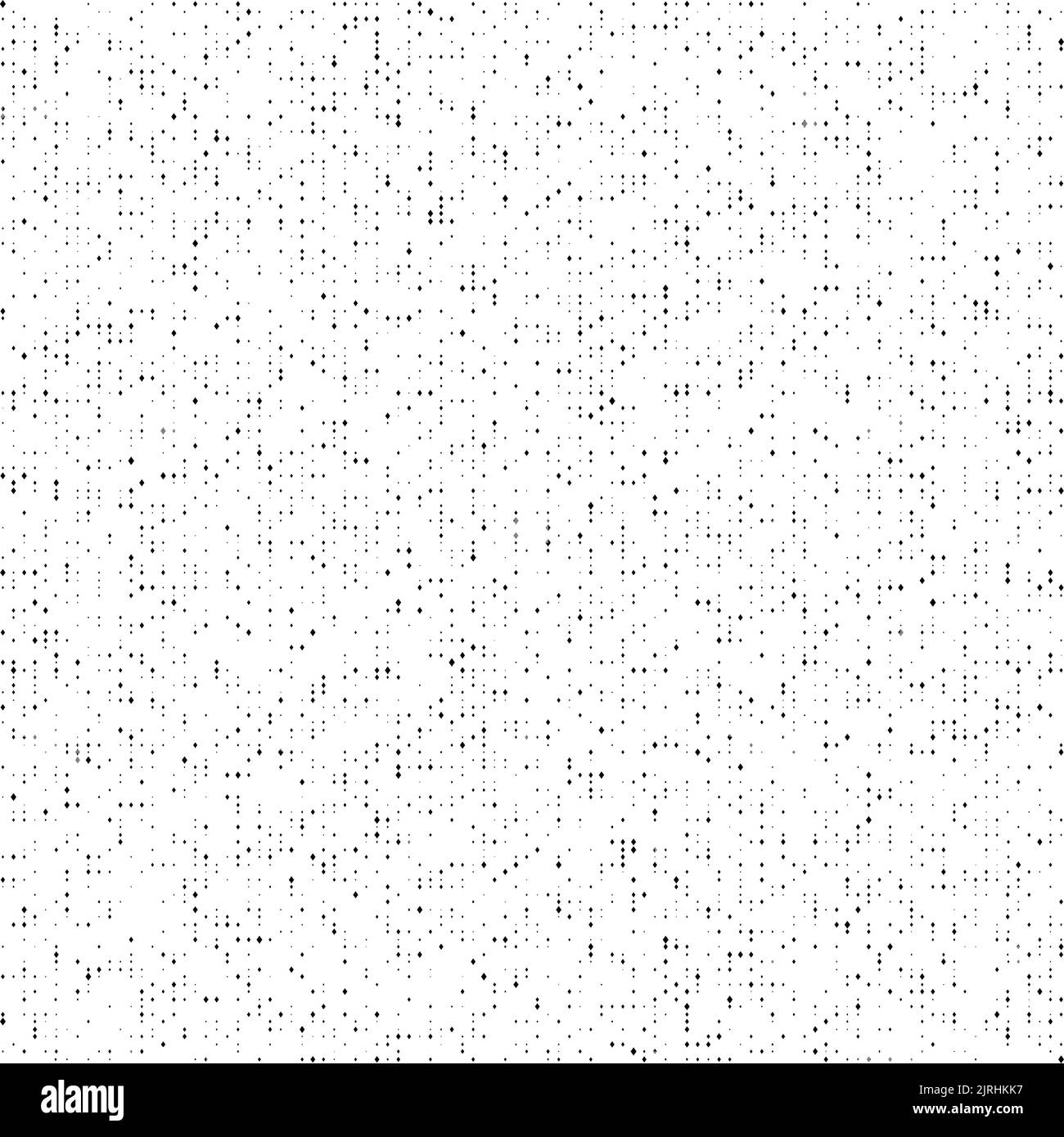 Halftone noise texture background. Comic style grain pattern. Pixelated rhomb particles wallpaper. Black and white grain and dots overlay. Dust Stock Vector